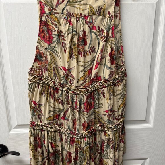 Free People Floral Sleeveless Dress - Red and Cream - Picture 3 of 5